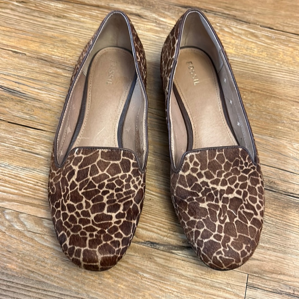 Fossil Women’s Shoes Animal Print/Brown Size 8